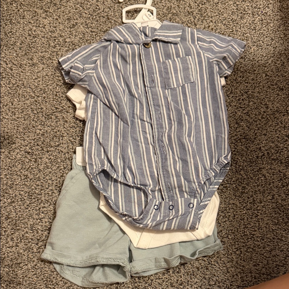 Rachel Zoe Blue Striped Kids Matching Set